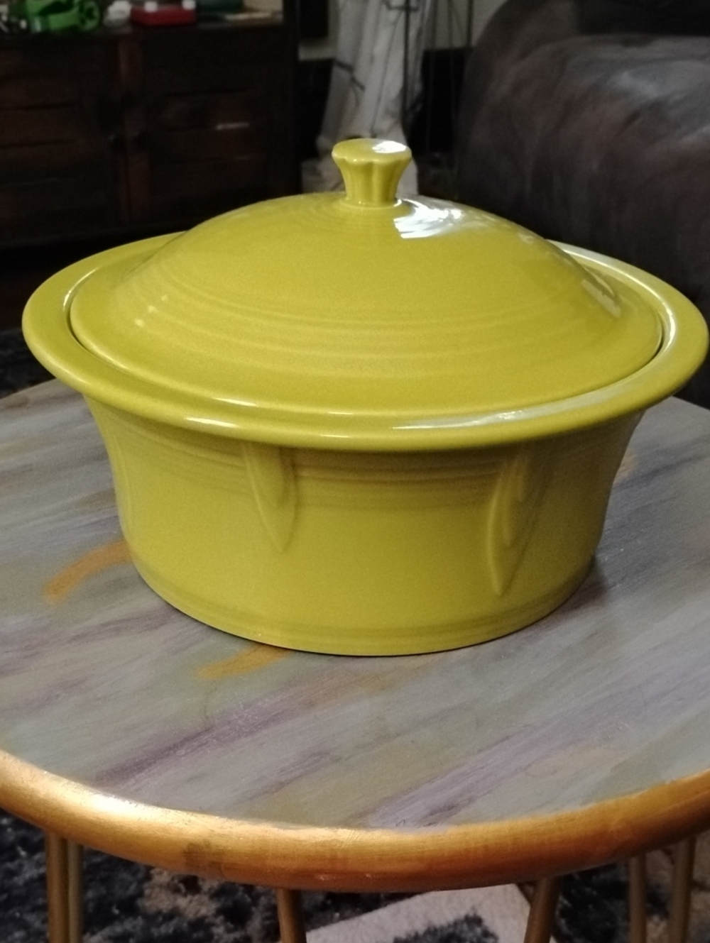 Fiestaware Lemongrass Covered Ceramic Casserole Dish NWT